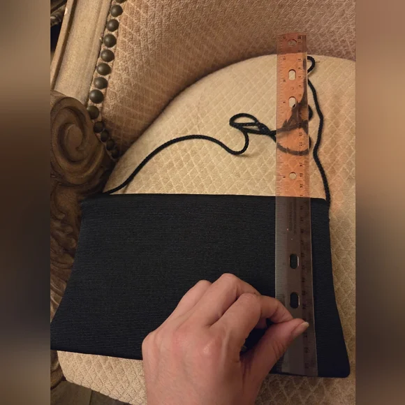 Elegant Black Clutch with Gold Accent - Picture 7 of 7